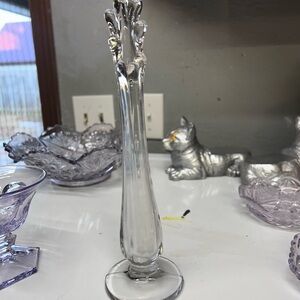 Vintage Crystal Swung Bud Vase